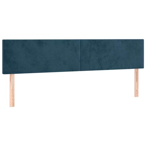 Têtes de lit Bleu foncé 200 x 5 x 78/88 cm Velours