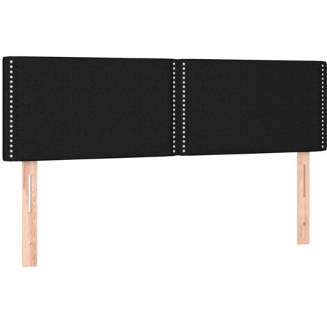Têtes de lit Noir 144 x 5 x 78/88 cm Tissu