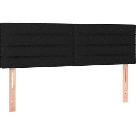 Têtes de lit Noir 144 x 5 x 78/88 cm Tissu