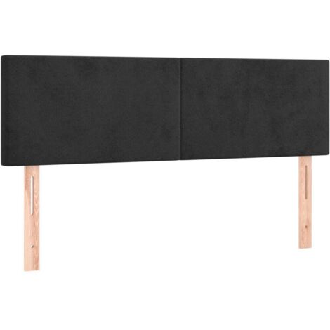 Têtes de lit Noir 144 x 5 x 78/88 cm Velours