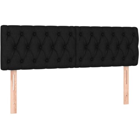 Têtes de lit Noir 144 x 7 x 78/88 cm Tissu
