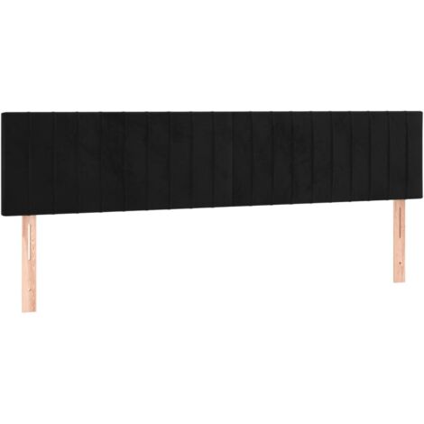Têtes de lit Noir 160 x 5 x 78/88 cm Velours