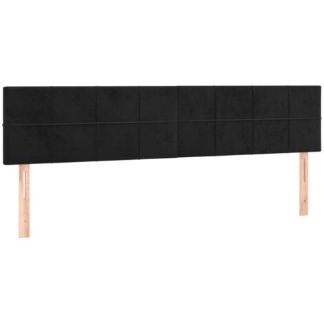 Têtes de lit Noir 160 x 5 x 78/88 cm Velours