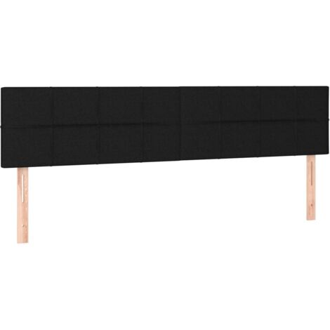 Têtes de lit Noir 160x5x78/88 cm Tissu