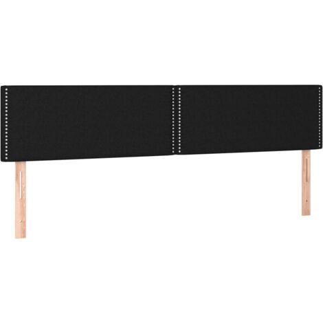 Têtes de lit Noir 160x5x78/88 cm Tissu