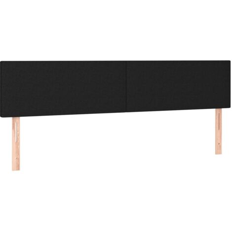 Têtes de lit Noir 160x5x78/88 cm Tissu