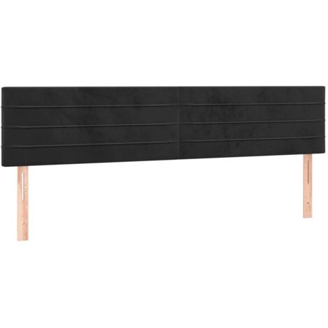 Têtes de lit Noir 180 x 5 x 78/88 cm Velours