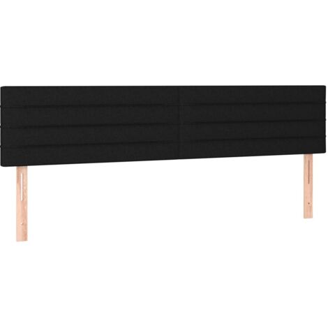 Têtes de lit Noir 180x5x78/88 cm Tissu
