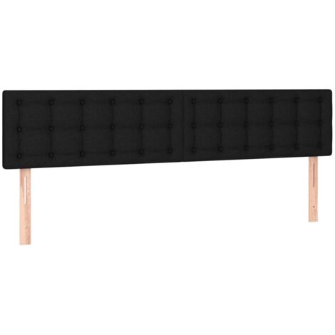 Têtes de lit Noir 180x5x78/88 cm Tissu
