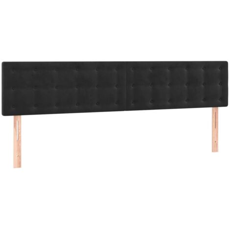 Têtes de lit Noir 200 x 5 x 78/88 cm Velours