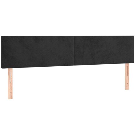 Têtes de lit Noir 200 x 5 x 78/88 cm Velours