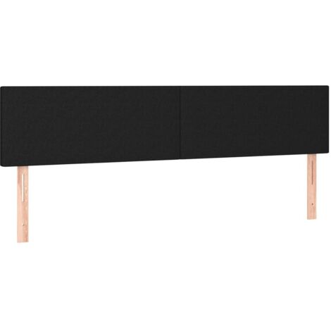 Têtes de lit Noir 200x5x78/88 cm Tissu