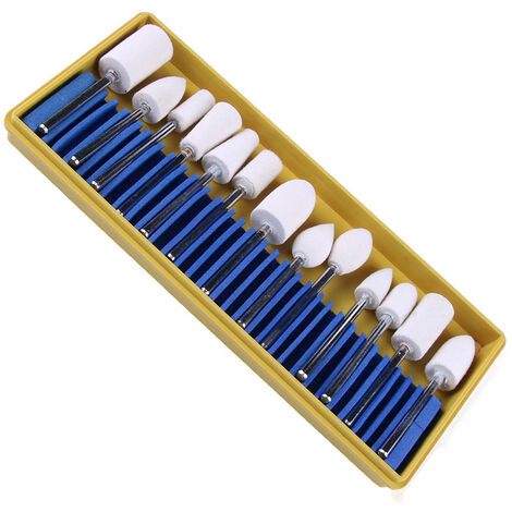 Têtes de Polissage, Tête de Meule en Feutre de Laine, Accessoires de Polissage de Meule de Polissage, Utilisée pour Polir les Bijoux et Le Métal 13Pcs