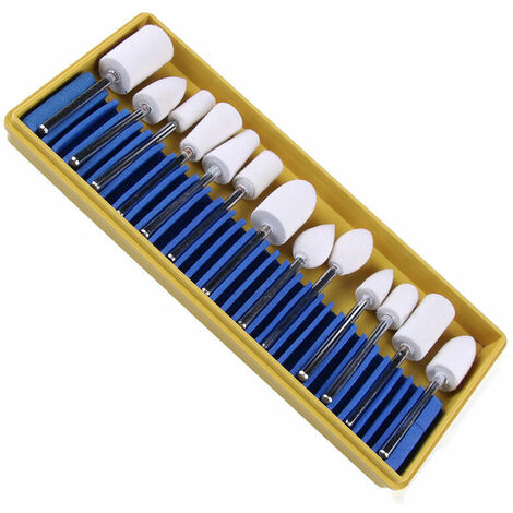 Têtes de Polissage, Tête de Meule en Feutre de Laine, Accessoires de Polissage de Meule de Polissage, Utilisée pour Polir les Bijoux et Le Métal 13Pcs