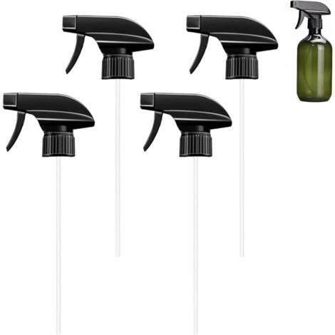 Têtes de Pulvérisation Rechange Universelles,4 Pièces Buses pour Pulvérisateur à Gâchette,Pulvérisation Antibactérienne,Adaptables aux Bouteilles Usage Jardin,Nettoyage,Cuisine -