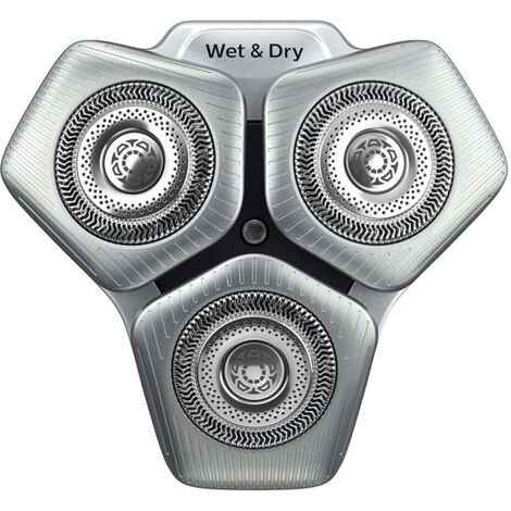 Têtes de rasage SH71/50 pour rasoirs Philips séries S5000, S7000, SH60/70 et SH71/50 (argent)