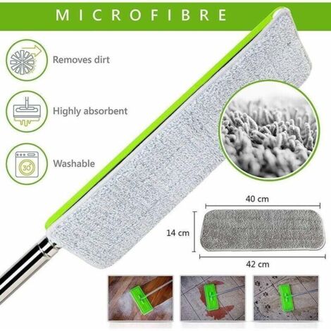 Têtes de rechange pour balai vapeur – 4 unités en microfibre ultra-absorbante, lavables et réutilisables