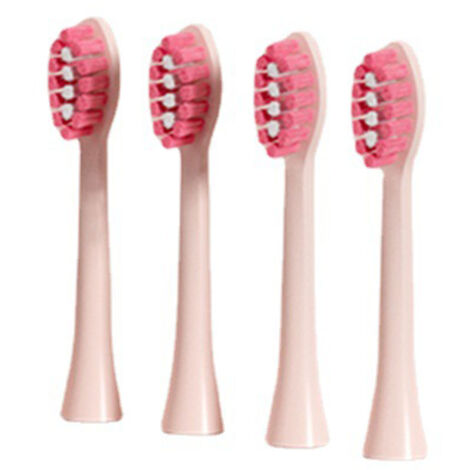 Têtes de Rechange pour Brosse à Dents Électrique, Type Y1, 4 Pièces, Matériau ABS, Rose, Remplacements Doux et Confortables