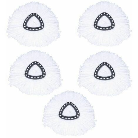 Têtes de vadrouille de rechange en microfibre pour vadrouille Vileda Turbo 2in1 EasyWring Spin Mop pour O-Zeder 360 Rotating Floor Mop Pack de 5