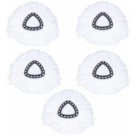 Têtes de vadrouille de rechange en microfibre pour vadrouille Vileda Turbo 2in1 EasyWring Spin Mop pour O-Zeder 360 Rotating Floor Mop Pack de 5