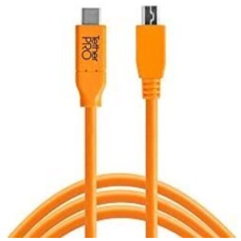 Tether Tools USB-C a 2.0 Micro-B 5-Pin 4,60 m arancione