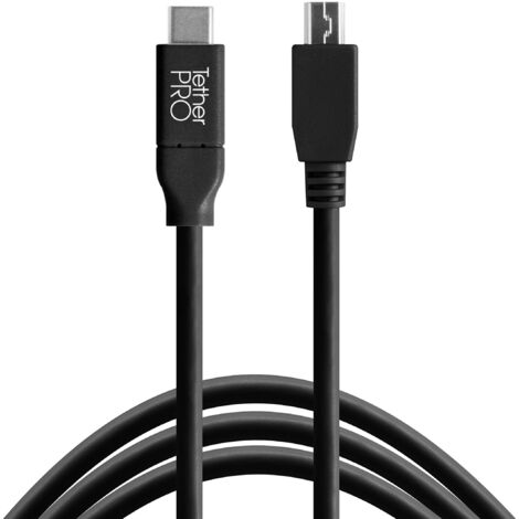 TetherPro da USB-C a 2.0 Mini-B de 5-pin, 15 ft (4,6 m) (nero)