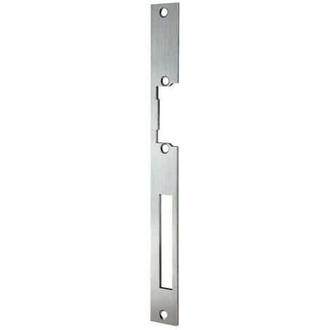 Têtière plate longue inox pour gâche électrique ESU 900 en 250 x 25 x 3 mm - Izyx