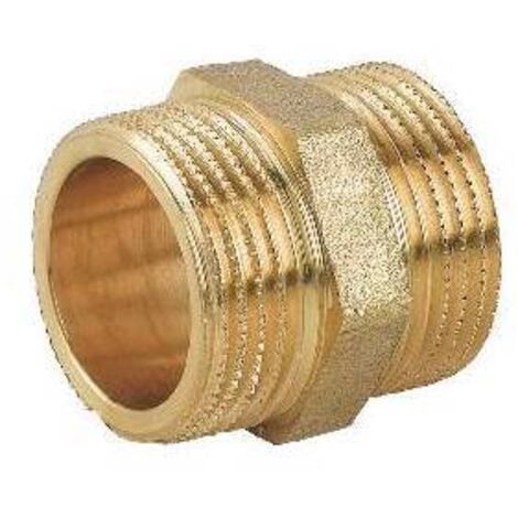 Tétines double mm en laiton jaune