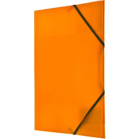 Tetis - Cartella A4 in PP con elastico - arancione, perfetta per la scuola e l'ufficio
