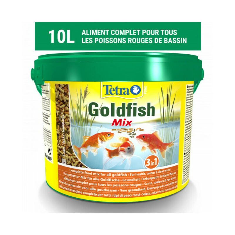 Alimentation Pond Goldfish Mix pour poissons de bassin Contenance 10 litres - Tetra