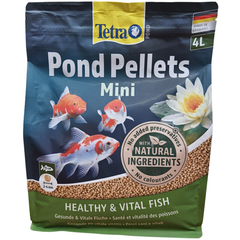 Tetra - Pond Pellets mini 2-4 mm, sac 4 litre 1050 g pour poisson d'ornement de bassin de jardin