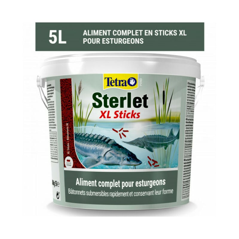 Alimentation Pond Sterlet Sticks pour poissons de bassin Contenance 5 litres - Tetra