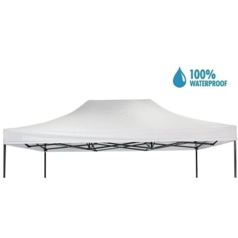 Tetto/Copertura superiore impermeabile per Gazebo 3x4,5m Bianco