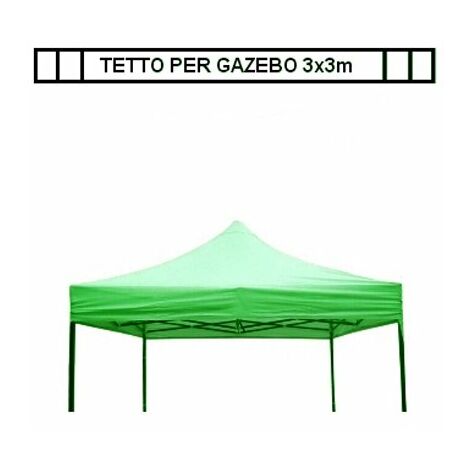 TELO RICAMBIO PER GAZEBO 3X3 TETTO BEIGE TESSUTO IMPERMEABILE DOPPIO ANTI  RAGGI