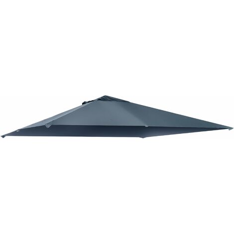 Tetto di Ricambio per Gazebo da Giardino 3x3m in Poliestere Grigio