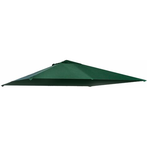 Tetto di Ricambio per Gazebo da Giardino 3x3m in Poliestere Verde