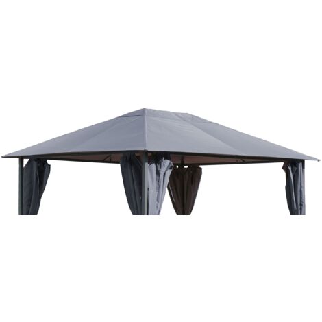 Copertura Superiore Per Gazebo 310 G/mq 3x3 M Grigio - Foto 10