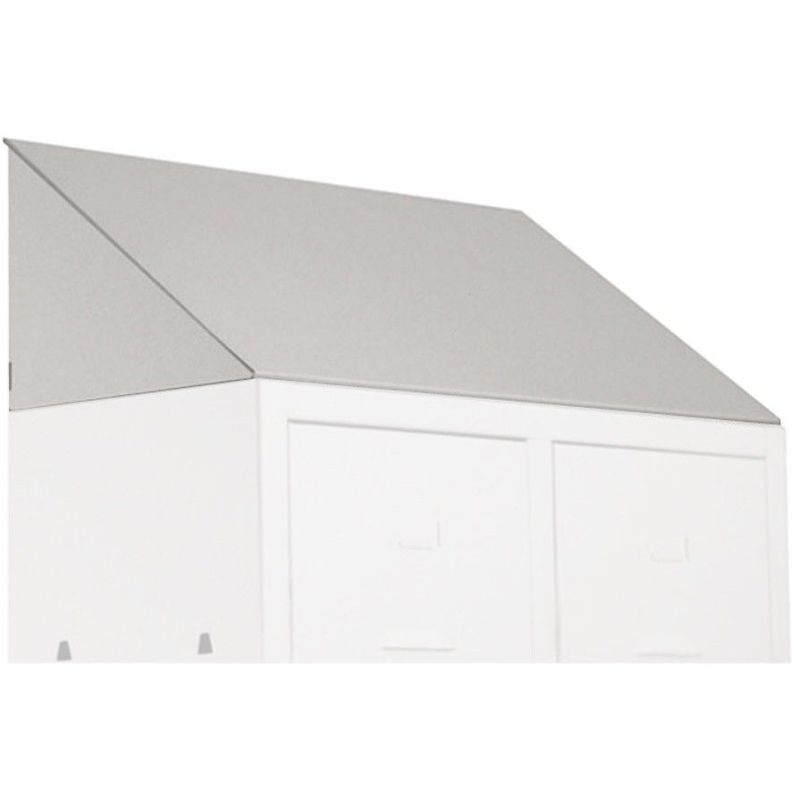 Image of Prometal - tetto inclinato parapolvere a norma asl per armadio spogliatoio 2 posti 2 ante 68x35 cm