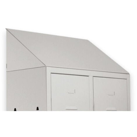 Tetto inclinato per armadi 50x50 cm in acciaio antipolvere