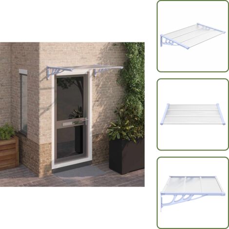 Tettoia grigia - vidaXL Tettoia per Porta Grigio e Trasparente 122x90 cm Policarbonato - Tettoia trasparente