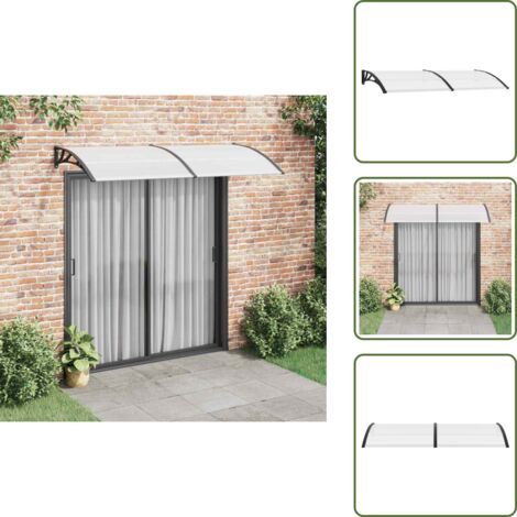 Tettoia in policarbonato - vidaXL Pensilina per Porte 240x100 cm in PC - Copertura per finestre