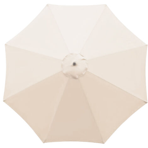 Tettoia sostitutiva per ombrellone da patio per copertura superiore da 8,9 piedi a 8 stecche, facile da installare, colore bianco
