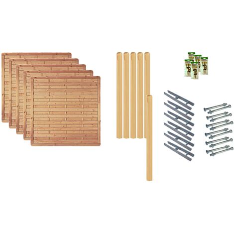 Tetzner &amp Jentzsch Sichtschutz Zaun-Set Baltimore sibirische Lärche 954 x 180 cm