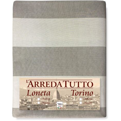Tex family TELO ARREDO copritutto GRAN FOULARD copriletto COPRIDIVANO tessuto RIGONE BEIGE - 2 PIAZZE