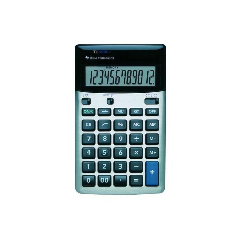 

Texas Instruments TI-5018 SV Escritorio Calculadora básica Negro, Plata calculadora