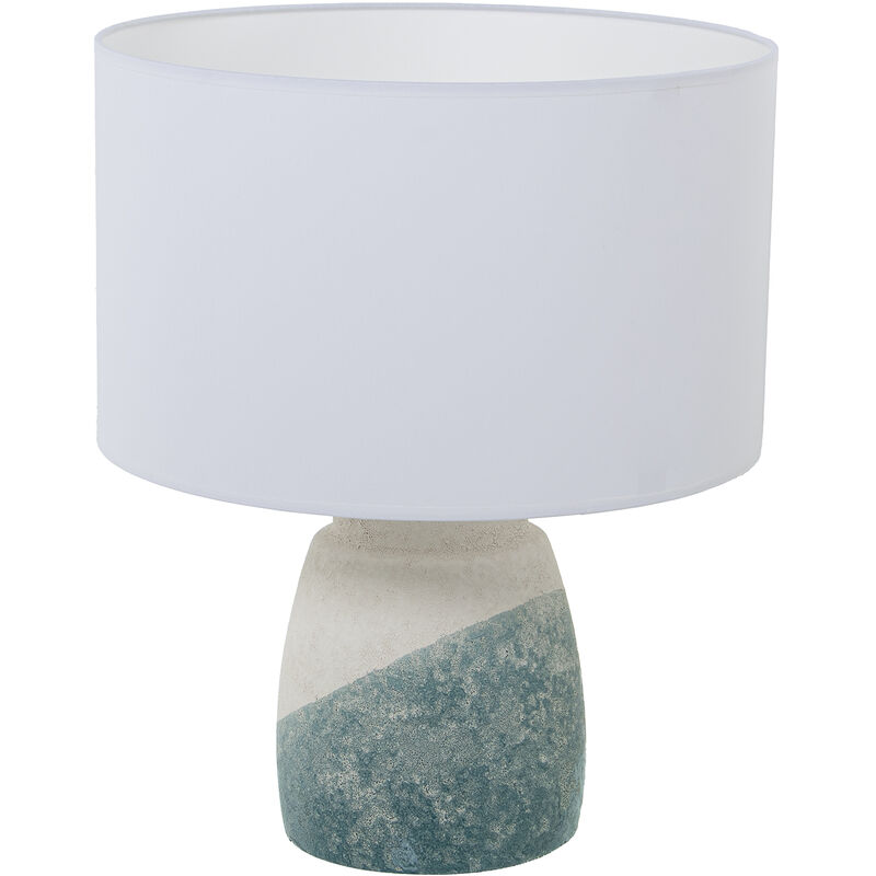 Texte de lampe de table en céramique beige/bleu. sable, 1XE27-60W °35X42CM, SOCLE:°17X20CMpour tous les styles pour ajouter une touche à la maison