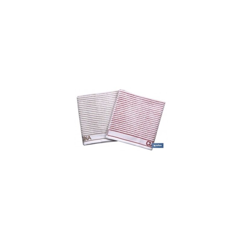 

Pack 2 paÑos cocina 50x50 beigerojo modsyrah