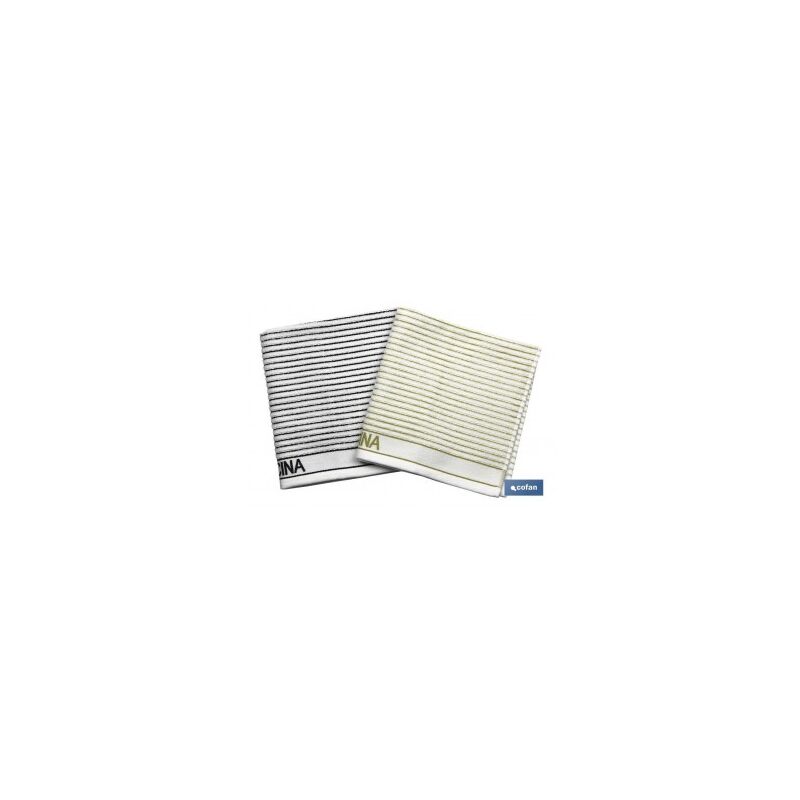 

Pack 2 paÑos cocina 50x50 verdenegro modverdejo