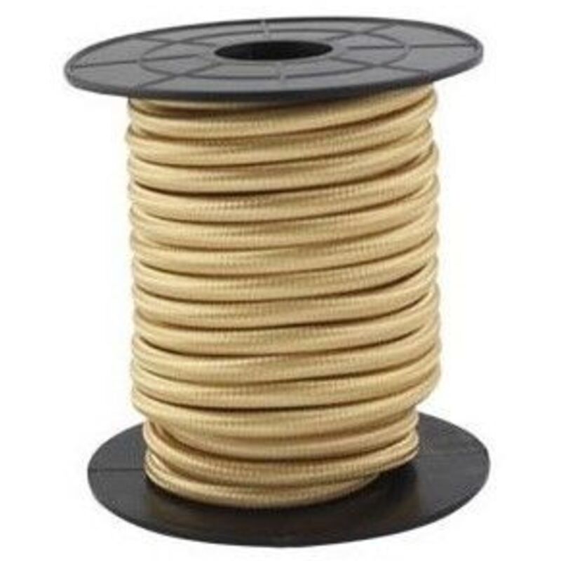 Câble électrique textile 10 mètres 2x0.75mm Or GSC 3902996