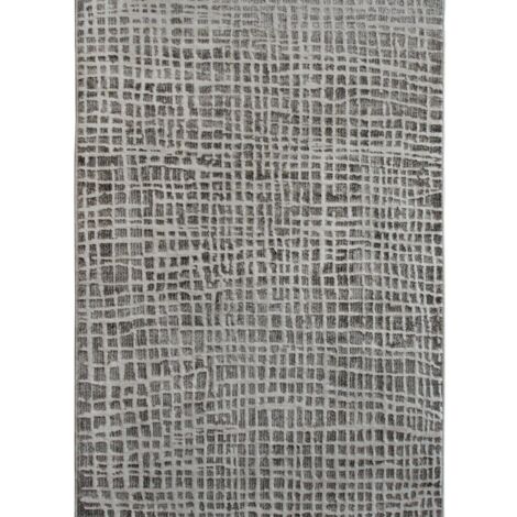 TEXTURA KARE - Tapis moderne à motifs carrés beige ivoire 160x230